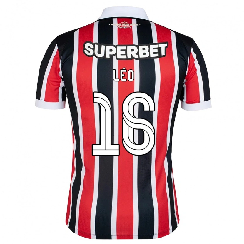 Danxen Bambino Maglia Leo #16 Rosso Bianco Nero Kit Gara Away 2026/27 Maglietta