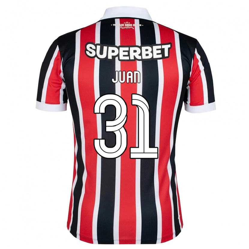 Danxen Bambino Maglia Juan #31 Rosso Bianco Nero Kit Gara Away 2026/27 Maglietta