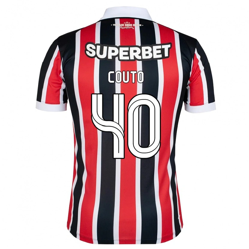 Danxen Bambino Maglia Thiago Couto #40 Rosso Bianco Nero Kit Gara Away 2026/27 Maglietta