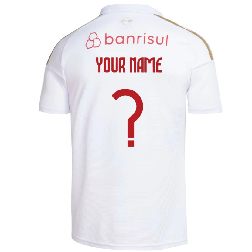 Danxen Bambino Maglia Il Tuo Nome #0 Bianco Rosso Kit Gara Away 2026/27 Maglietta