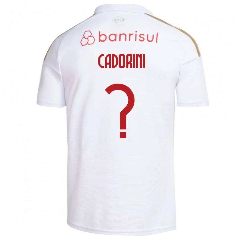 Danxen Bambino Maglia Matheus Cadorini #0 Bianco Rosso Kit Gara Away 2026/27 Maglietta