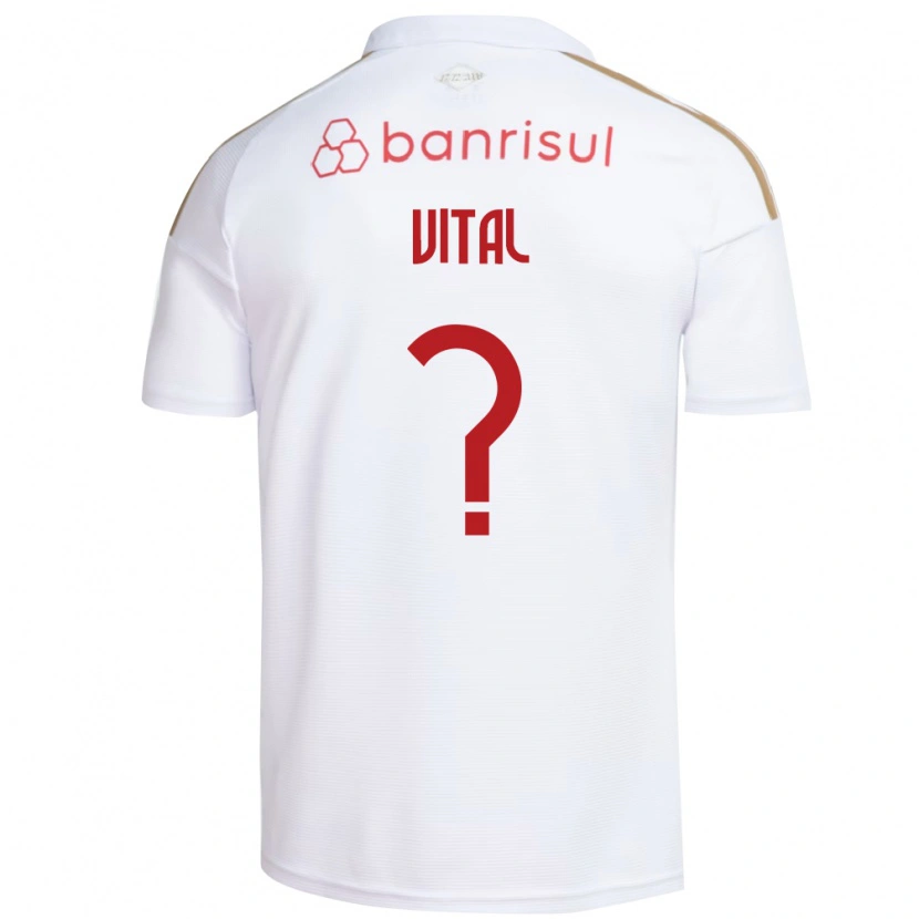 Danxen Bambino Maglia Lucas Vital #0 Bianco Rosso Kit Gara Away 2026/27 Maglietta