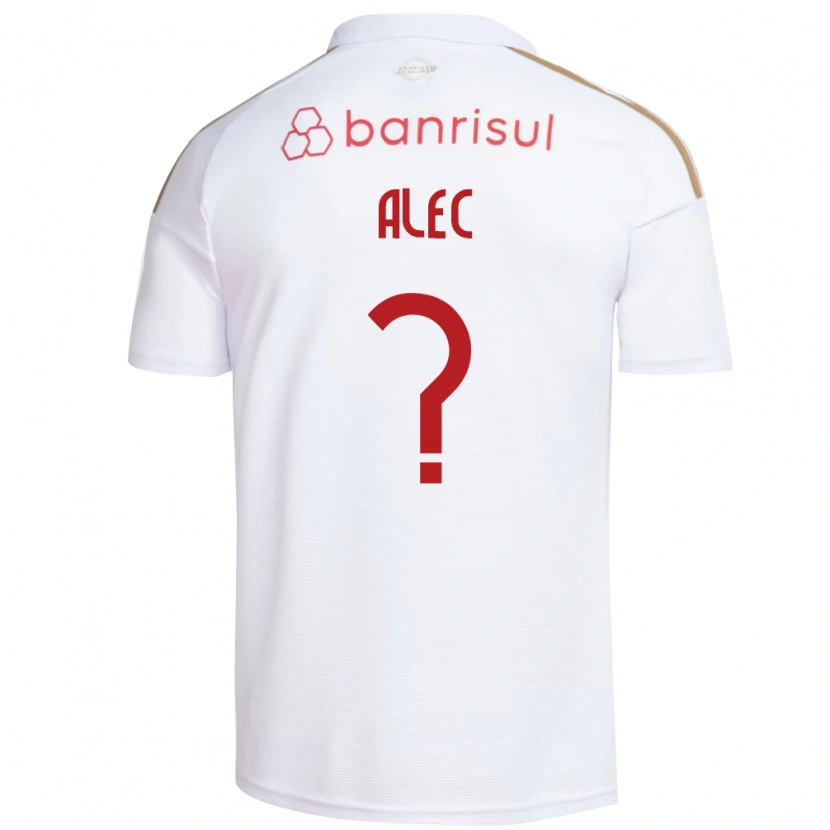 Danxen Bambino Maglia Alec #0 Bianco Rosso Kit Gara Away 2026/27 Maglietta