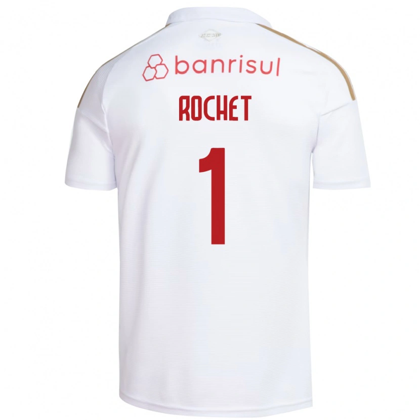 Danxen Bambino Maglia Sergio Rochet #1 Bianco Rosso Kit Gara Away 2026/27 Maglietta