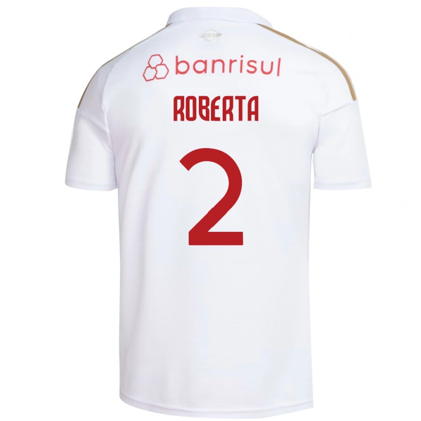 Danxen Bambino Maglia Roberta #2 Bianco Rosso Kit Gara Away 2026/27 Maglietta