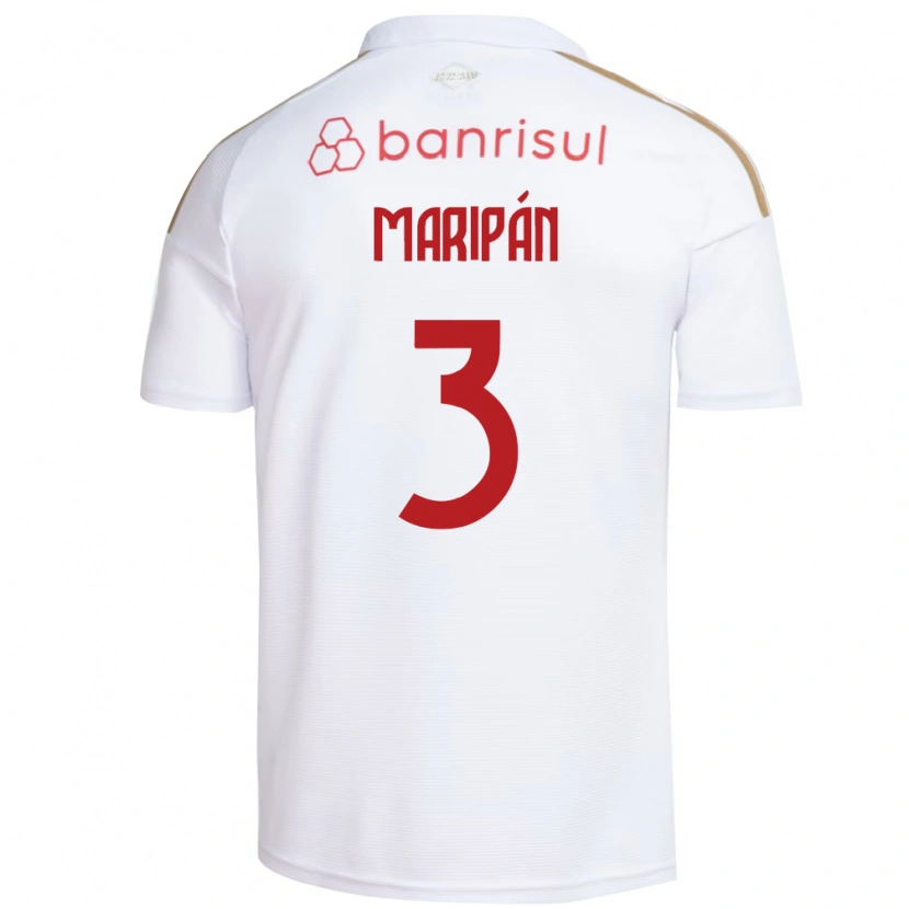 Danxen Bambino Maglia Guillermo Maripán #3 Bianco Rosso Kit Gara Away 2026/27 Maglietta