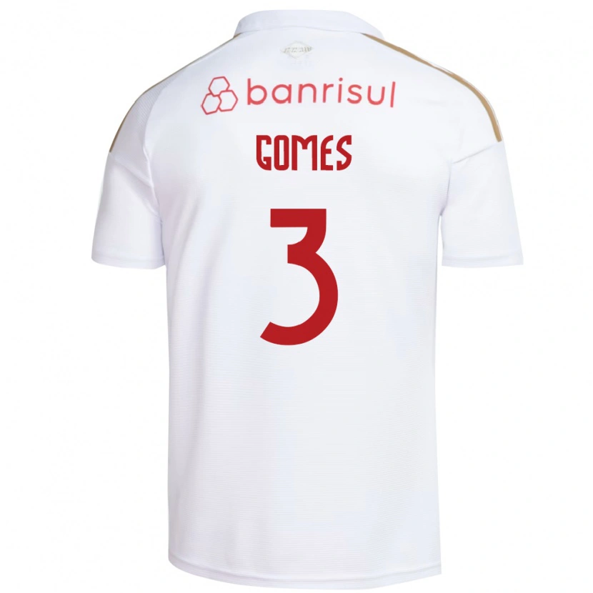 Danxen Bambino Maglia Igor Gomes #3 Bianco Rosso Kit Gara Away 2026/27 Maglietta