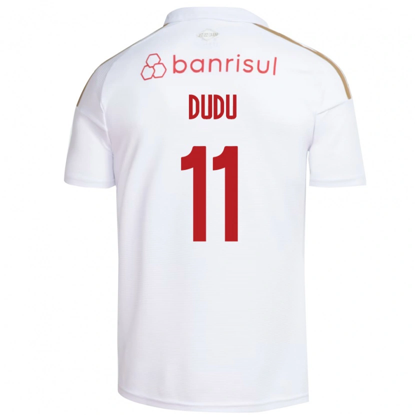Danxen Bambino Maglia Dudu #11 Bianco Rosso Kit Gara Away 2026/27 Maglietta