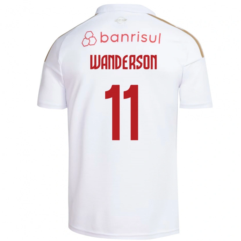 Danxen Bambino Maglia Wanderson #11 Bianco Rosso Kit Gara Away 2026/27 Maglietta