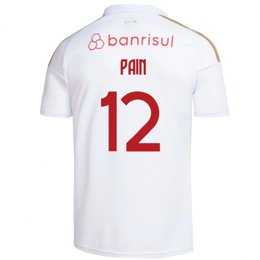 Danxen Bambino Maglia Luan Pain #12 Bianco Rosso Kit Gara Away 2026/27 Maglietta