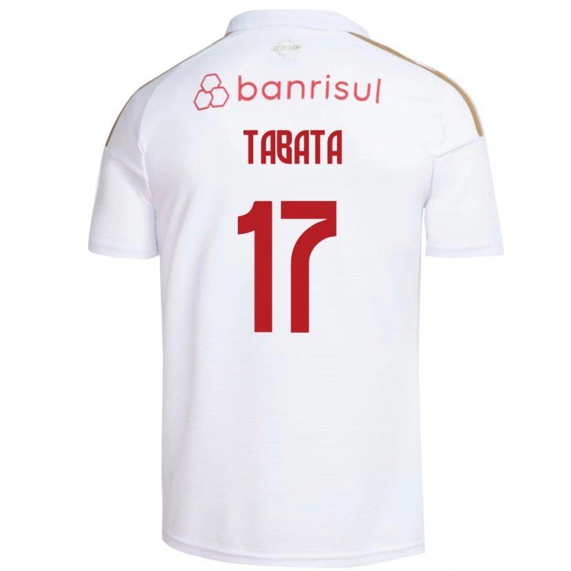 Danxen Bambino Maglia Bruno Tabata #17 Bianco Rosso Kit Gara Away 2026/27 Maglietta
