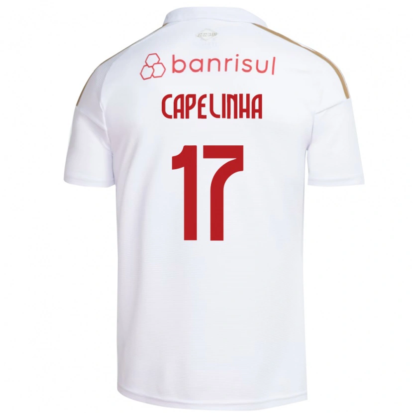 Danxen Bambino Maglia Capelinha #17 Bianco Rosso Kit Gara Away 2026/27 Maglietta