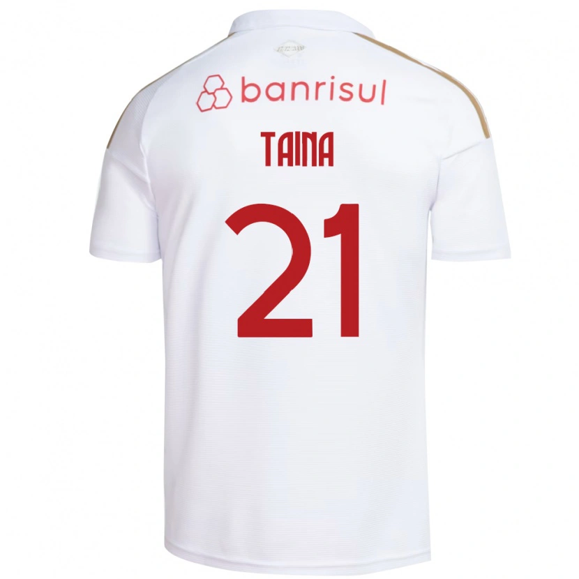 Danxen Bambino Maglia Taina #21 Bianco Rosso Kit Gara Away 2026/27 Maglietta