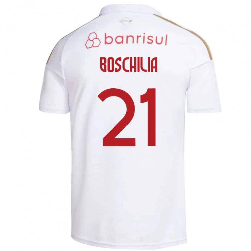 Danxen Bambino Maglia Gabriel Boschilia #21 Bianco Rosso Kit Gara Away 2026/27 Maglietta