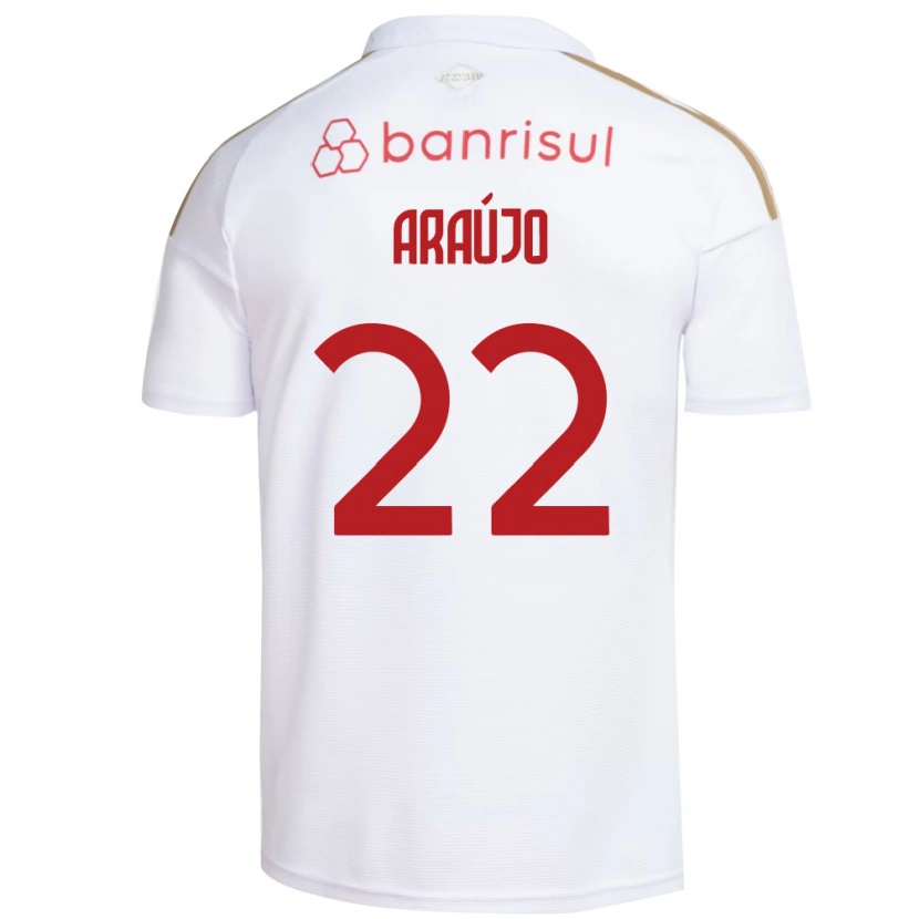 Danxen Bambino Maglia Kelwin Araújo #22 Bianco Rosso Kit Gara Away 2026/27 Maglietta