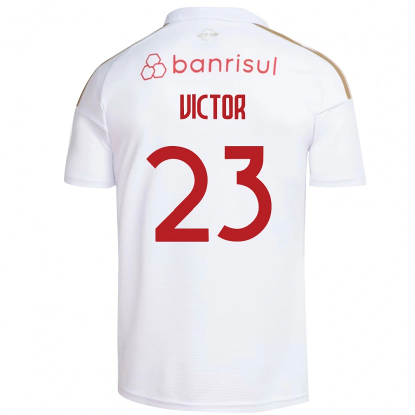 Danxen Bambino Maglia Paulo Victor #23 Bianco Rosso Kit Gara Away 2026/27 Maglietta