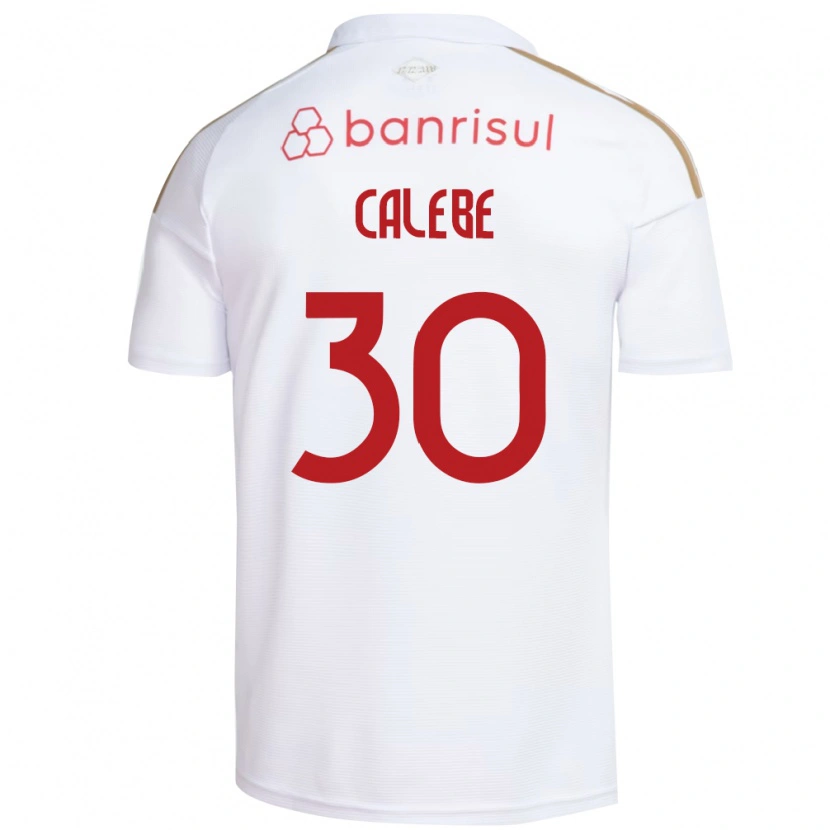 Danxen Bambino Maglia Calebe Goncalves Ferreira Da Silva #30 Bianco Rosso Kit Gara Away 2026/27 Maglietta