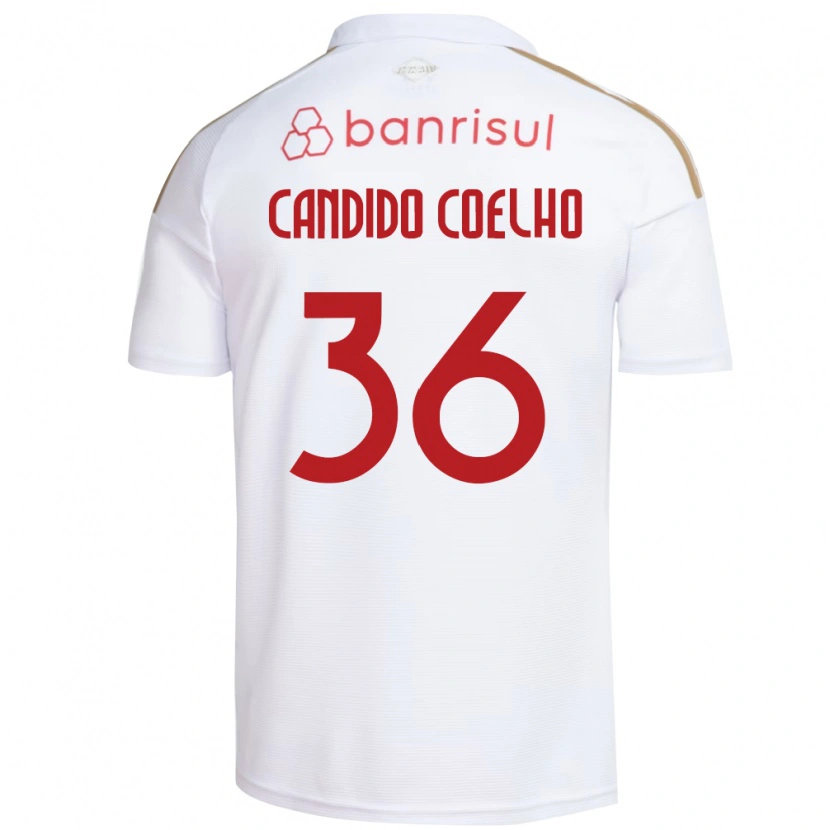 Danxen Bambino Maglia Richard Candido Coelho #36 Bianco Rosso Kit Gara Away 2026/27 Maglietta