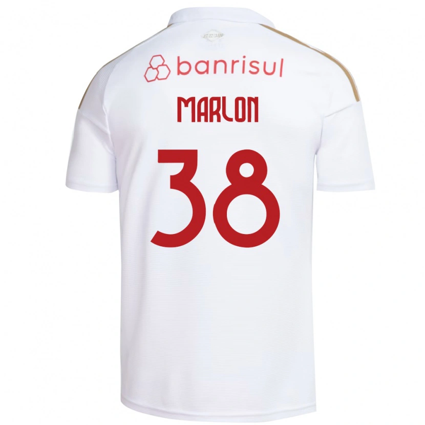 Danxen Bambino Maglia Marlon #38 Bianco Rosso Kit Gara Away 2026/27 Maglietta