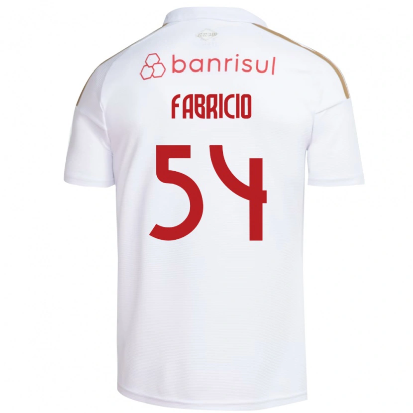 Danxen Bambino Maglia Fabricio Zechmeister Do Prado #54 Bianco Rosso Kit Gara Away 2026/27 Maglietta