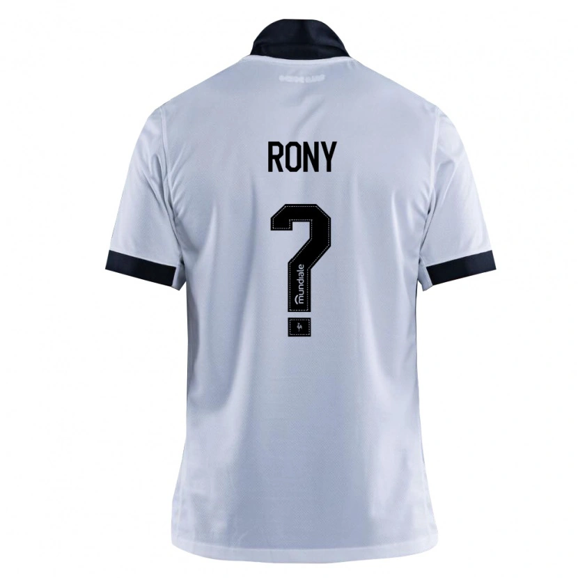 Danxen Bambino Maglia Rony #0 Nero Bianco Kit Gara Away 2026/27 Maglietta