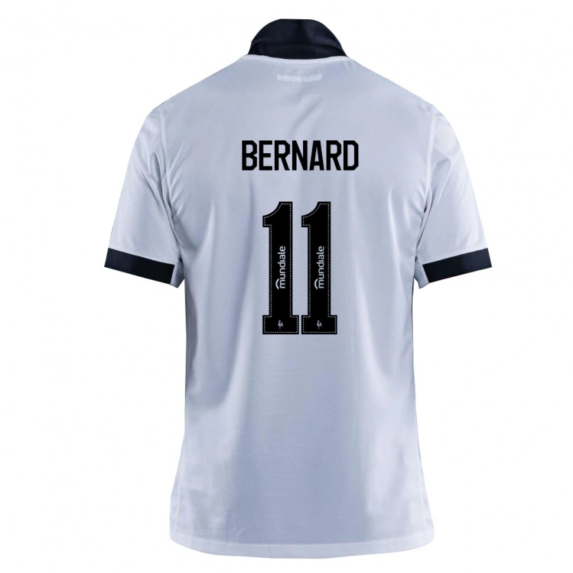Danxen Bambino Maglia Bernard Anício Caldeira Duarte #11 Nero Bianco Kit Gara Away 2026/27 Maglietta