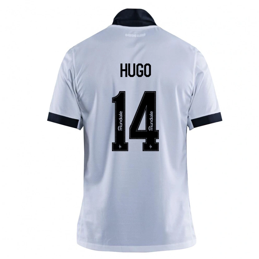 Danxen Bambino Maglia Vitor Hugo #14 Nero Bianco Kit Gara Away 2026/27 Maglietta