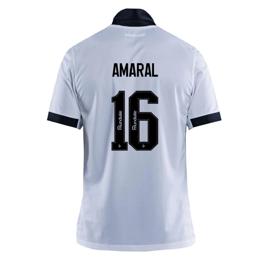Danxen Bambino Maglia Enzo Amaral #16 Nero Bianco Kit Gara Away 2026/27 Maglietta