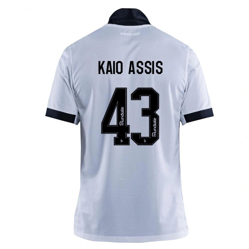 Danxen Bambino Maglia Kaio Assis #43 Nero Bianco Kit Gara Away 2026/27 Maglietta