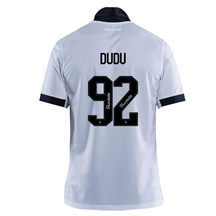 Danxen Bambino Maglia Dudu #92 Nero Bianco Kit Gara Away 2026/27 Maglietta
