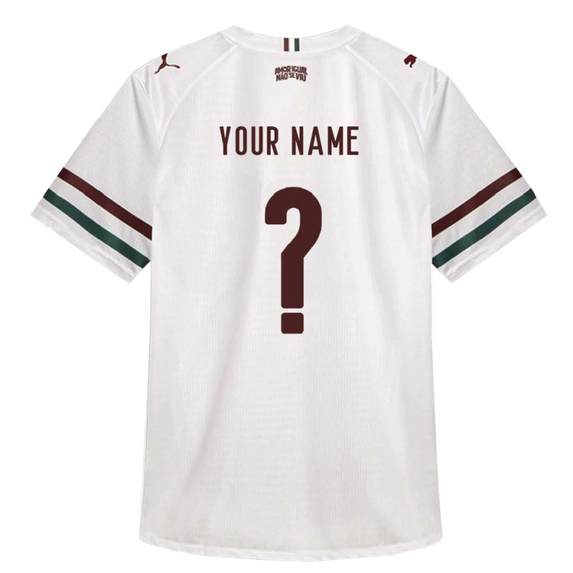 Danxen Bambino Maglia Il Tuo Nome #0 Bianco Verde Borgogna Kit Gara Away 2026/27 Maglietta