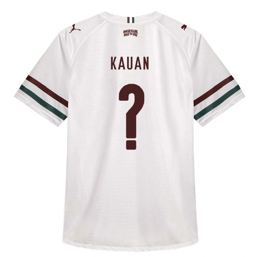 Danxen Bambino Maglia Victor Kauan Ferreira Lauriano Sousa #0 Bianco Verde Borgogna Kit Gara Away 2026/27 Maglietta