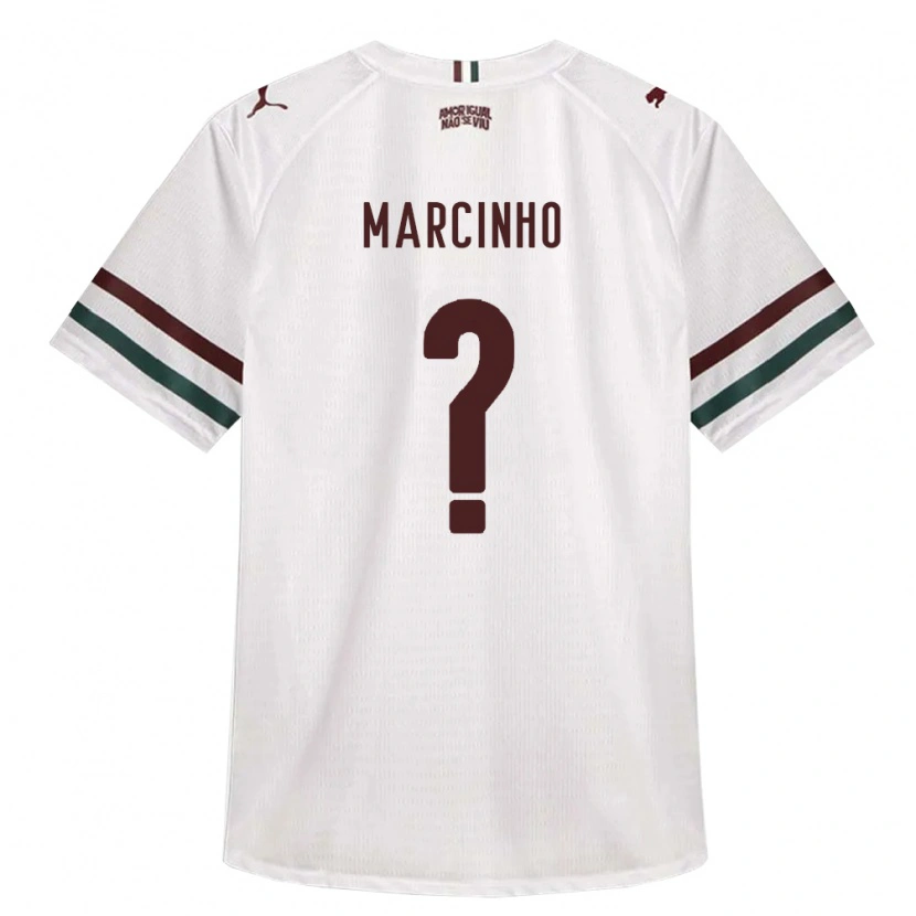 Danxen Bambino Maglia Márcio Marques Santana #0 Bianco Verde Borgogna Kit Gara Away 2026/27 Maglietta