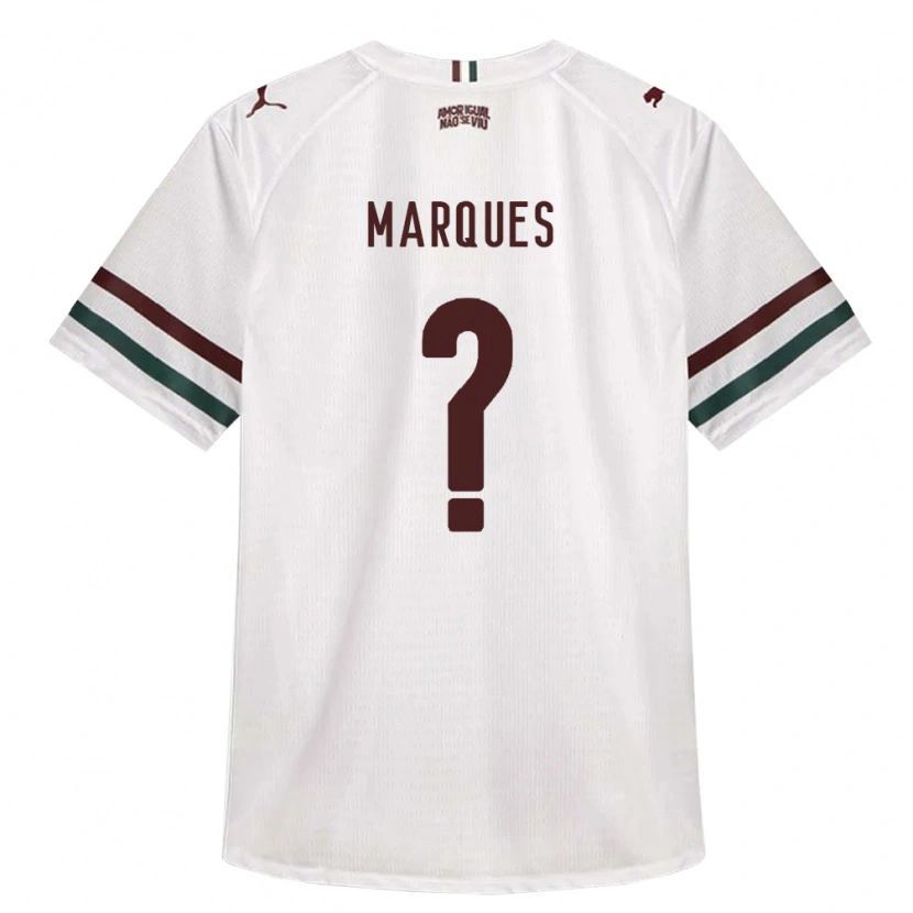 Danxen Bambino Maglia Tiago Marques #0 Bianco Verde Borgogna Kit Gara Away 2026/27 Maglietta