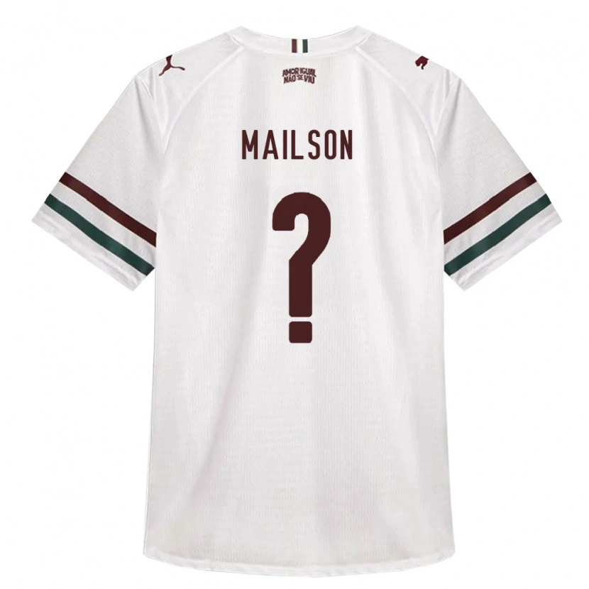 Danxen Bambino Maglia Francisco Mailson Costa Dos Santos #0 Bianco Verde Borgogna Kit Gara Away 2026/27 Maglietta