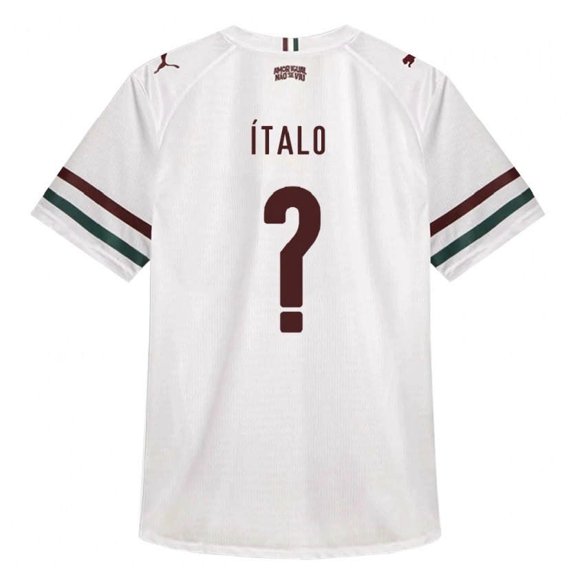 Danxen Bambino Maglia Ítalo Thiago Soares Lima #0 Bianco Verde Borgogna Kit Gara Away 2026/27 Maglietta