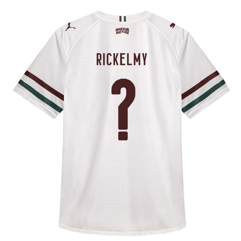 Danxen Bambino Maglia Rickelmy Santos Moreira #0 Bianco Verde Borgogna Kit Gara Away 2026/27 Maglietta