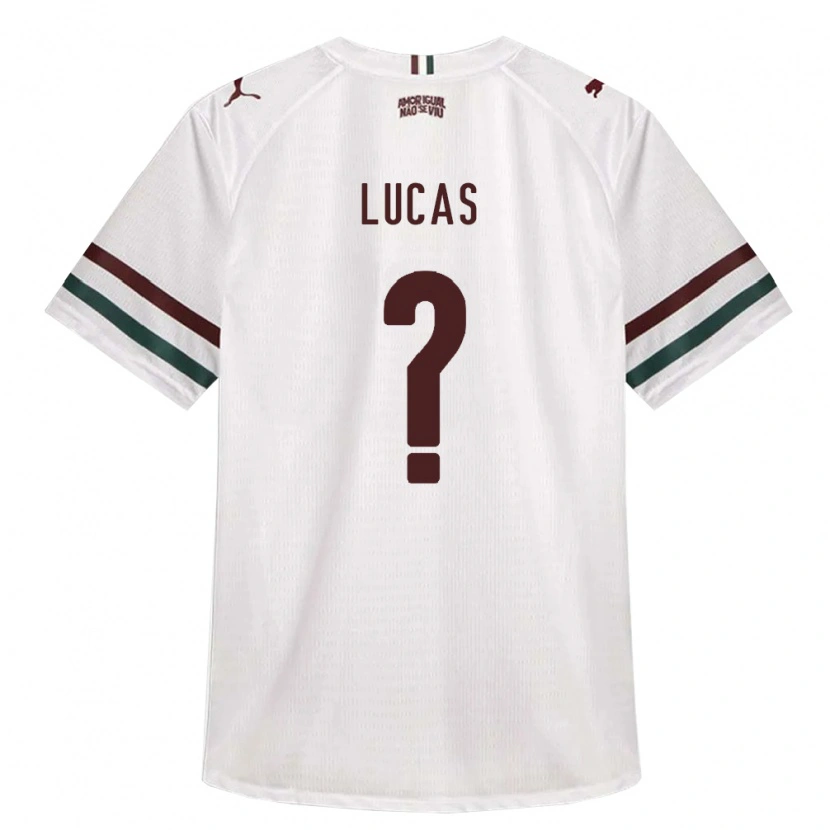 Danxen Bambino Maglia Pedro Lucas #0 Bianco Verde Borgogna Kit Gara Away 2026/27 Maglietta