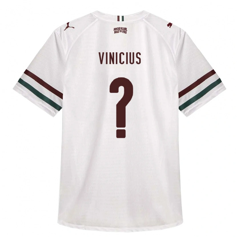 Danxen Bambino Maglia Vinicius #0 Bianco Verde Borgogna Kit Gara Away 2026/27 Maglietta