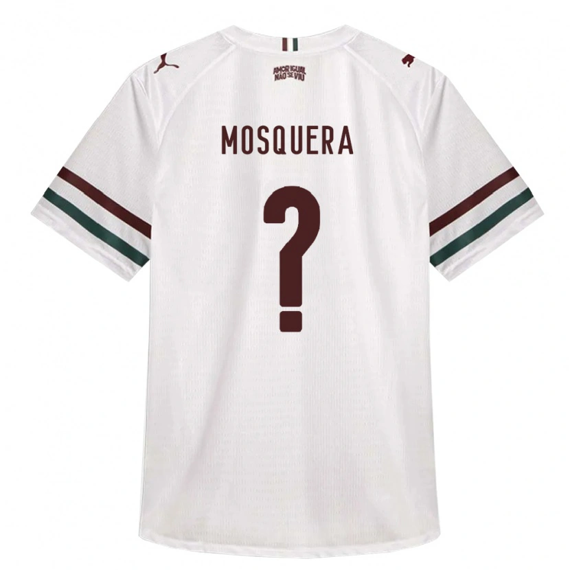 Danxen Bambino Maglia Yuleiver Mosquera #0 Bianco Verde Borgogna Kit Gara Away 2026/27 Maglietta
