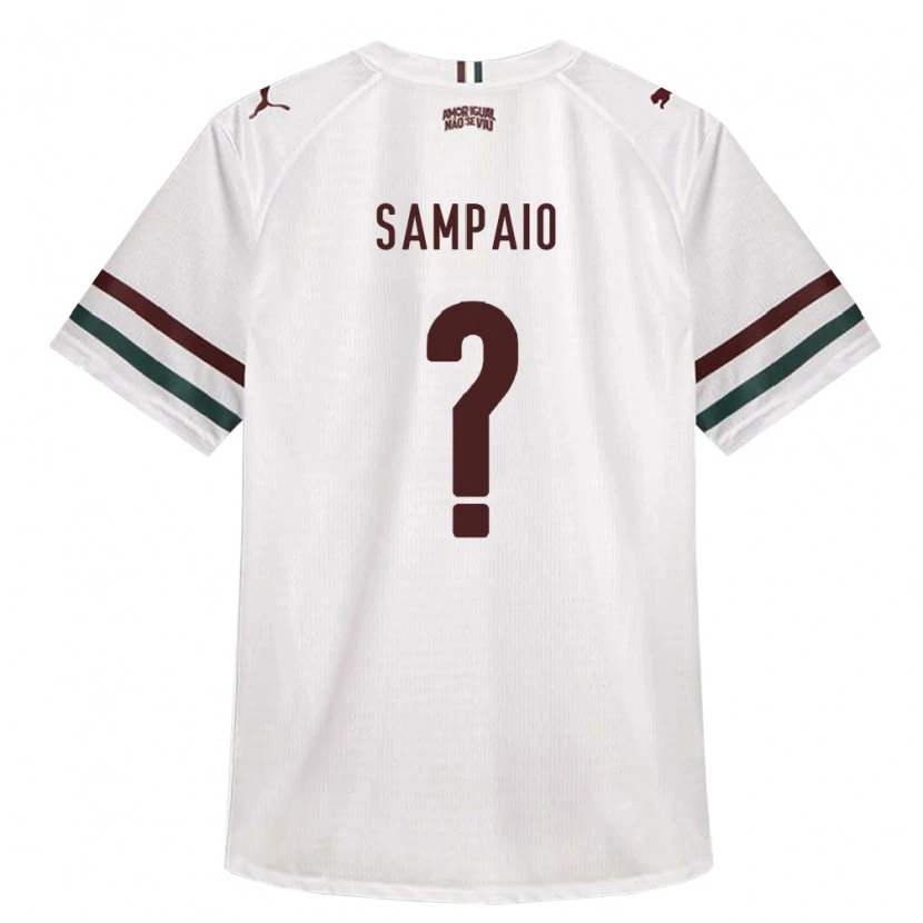 Danxen Bambino Maglia Miguel Sampaio #0 Bianco Verde Borgogna Kit Gara Away 2026/27 Maglietta