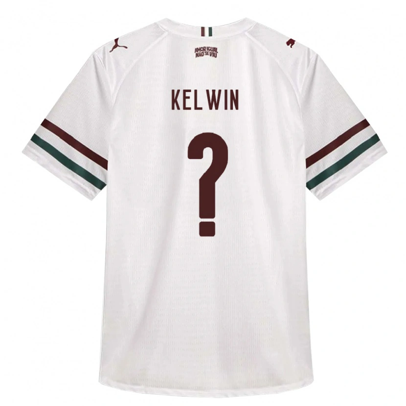Danxen Bambino Maglia Kelwin #0 Bianco Verde Borgogna Kit Gara Away 2026/27 Maglietta