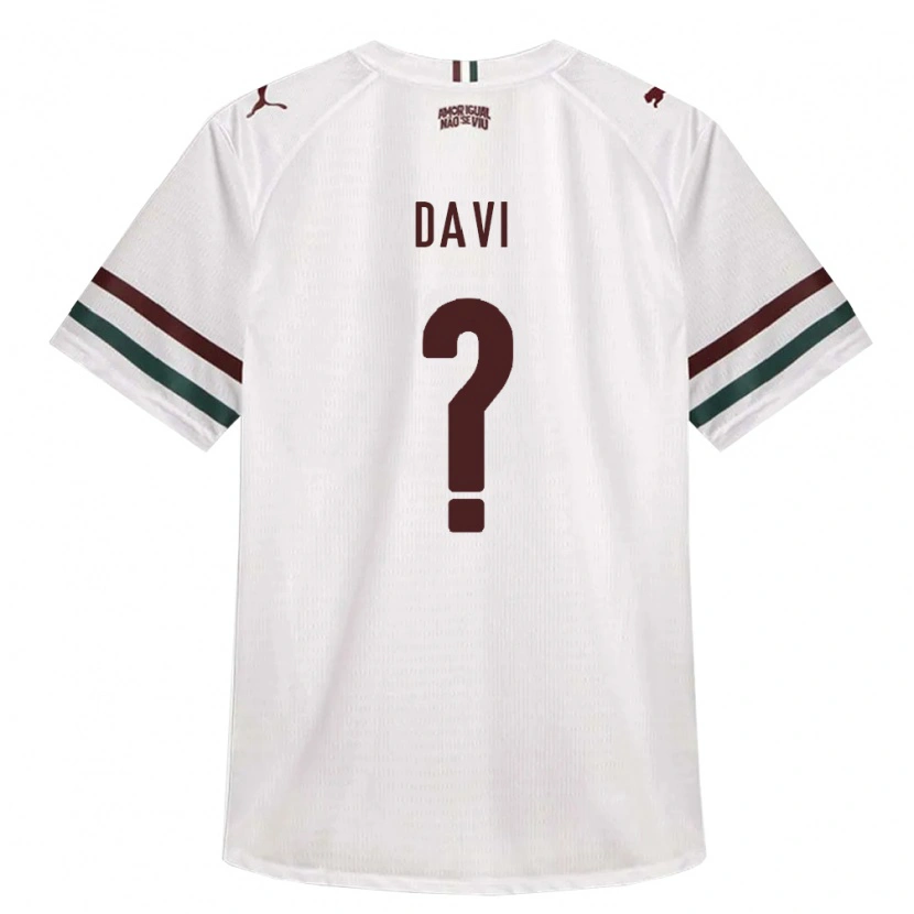 Danxen Bambino Maglia Davi #0 Bianco Verde Borgogna Kit Gara Away 2026/27 Maglietta