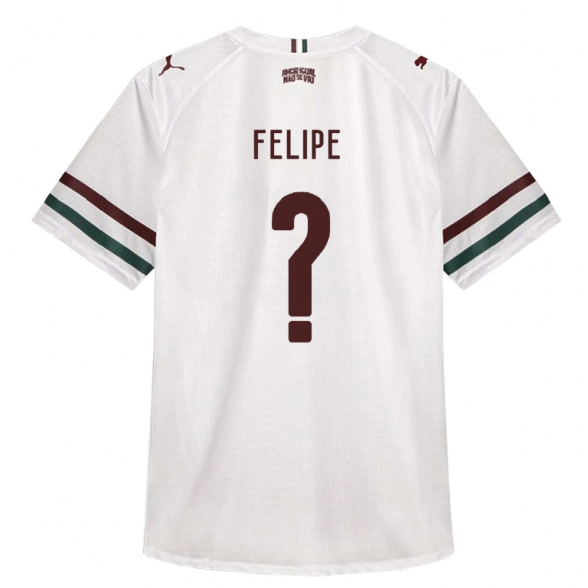 Danxen Bambino Maglia Lucas Felipe #0 Bianco Verde Borgogna Kit Gara Away 2026/27 Maglietta