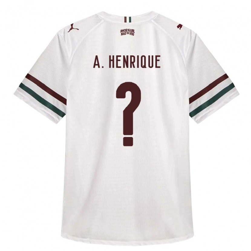Danxen Bambino Maglia Arthur Henrique #0 Bianco Verde Borgogna Kit Gara Away 2026/27 Maglietta