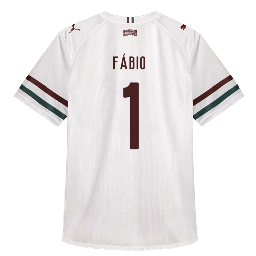 Danxen Bambino Maglia Fábio Deivson Lopes Maciel #1 Bianco Verde Borgogna Kit Gara Away 2026/27 Maglietta