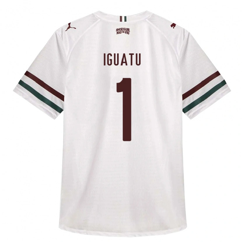 Danxen Bambino Maglia Mauro Iguatu #1 Bianco Verde Borgogna Kit Gara Away 2026/27 Maglietta