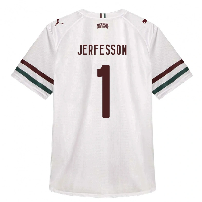 Danxen Bambino Maglia Jerfesson Rodrigues Santana #1 Bianco Verde Borgogna Kit Gara Away 2026/27 Maglietta