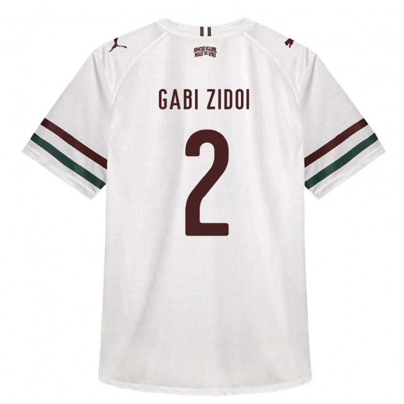 Danxen Bambino Maglia Gabi Zidoi #2 Bianco Verde Borgogna Kit Gara Away 2026/27 Maglietta