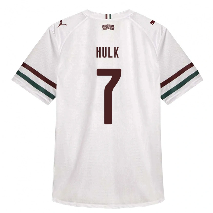 Danxen Bambino Maglia Hulk #7 Bianco Verde Borgogna Kit Gara Away 2026/27 Maglietta